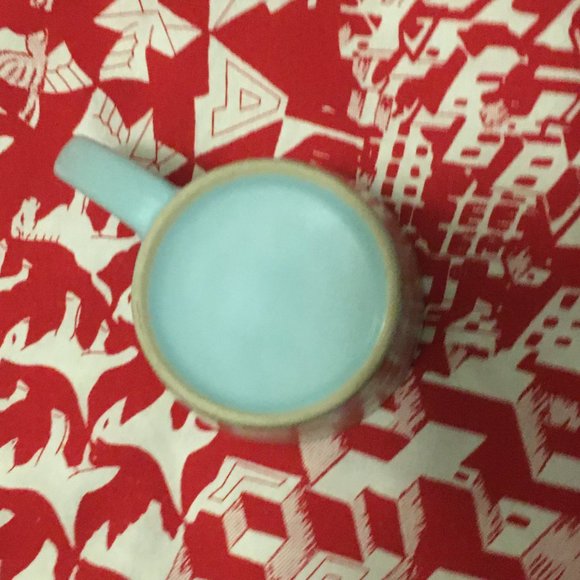 Powder Blue And Gold Rococo Damask Pattern Mug - Picture 4 of 4